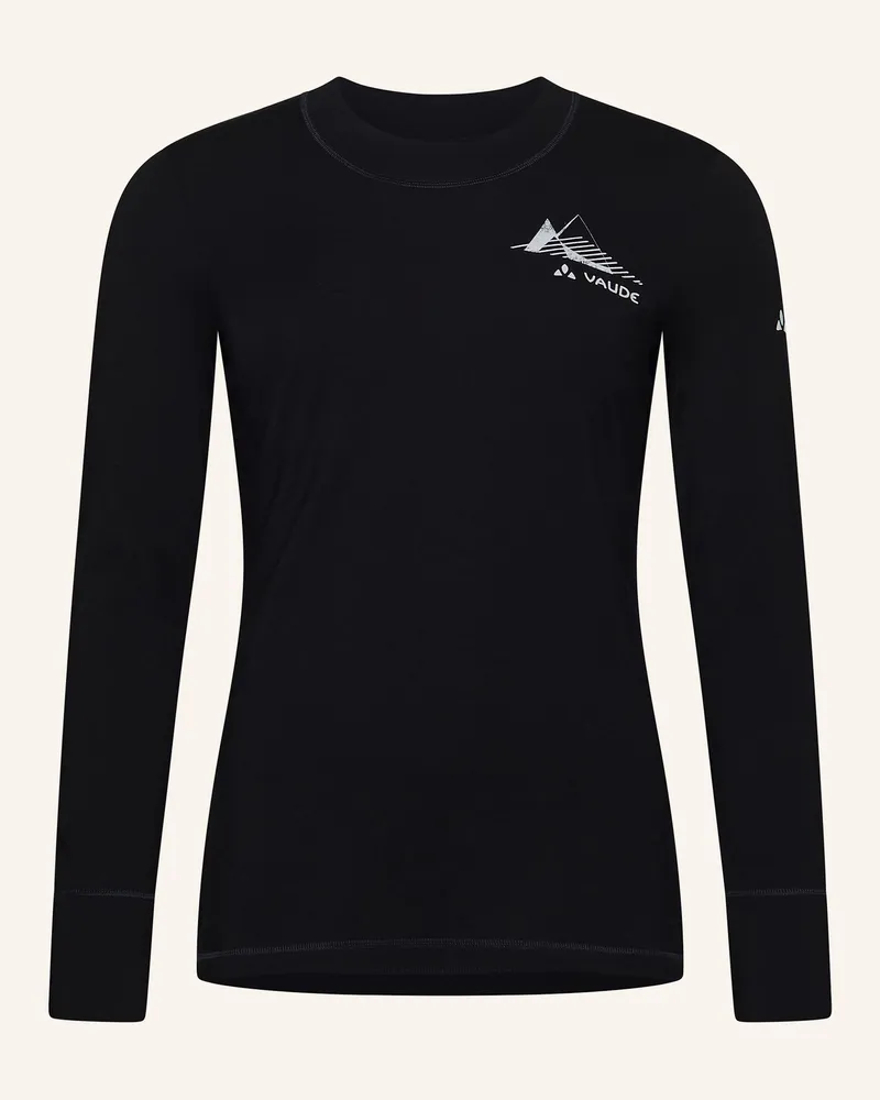 Vaude Funktionsshirt W Monviso Wool Ls T-Shirt schwarz Schwarz