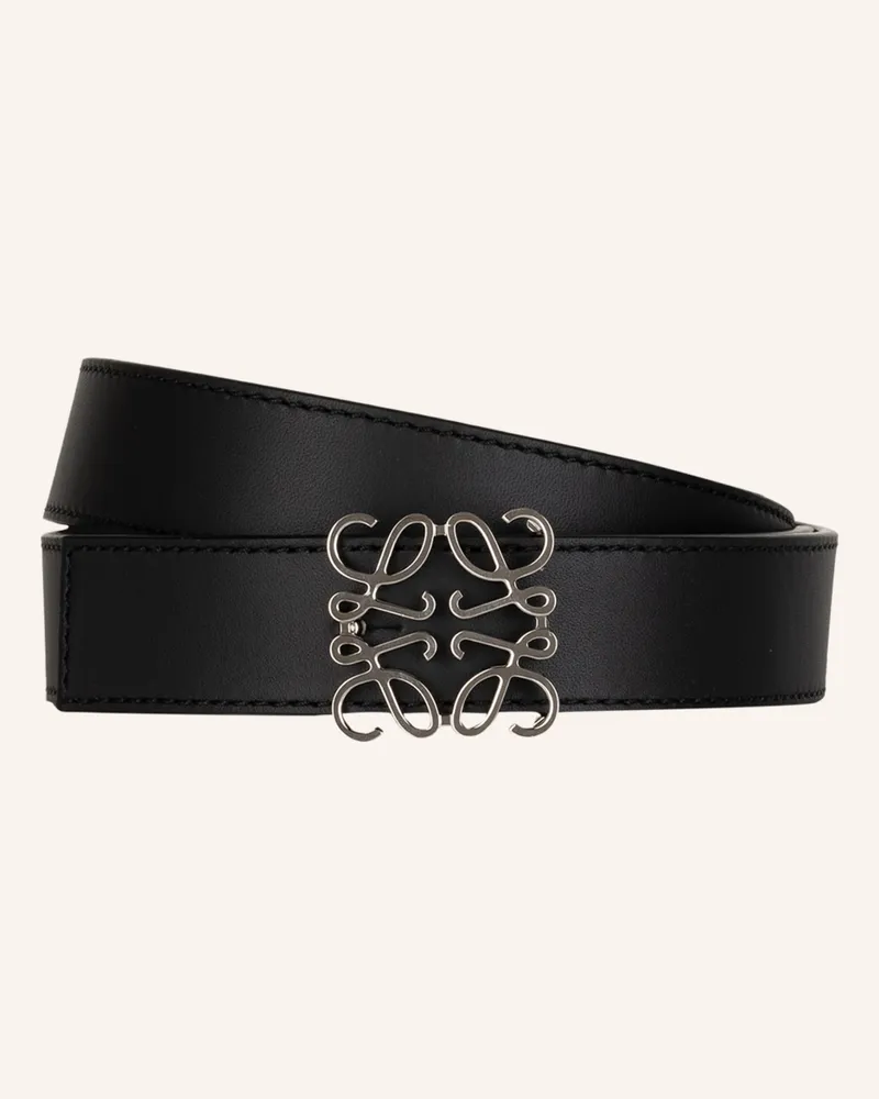 Loewe Ledergürtel zum Wenden Schwarz
