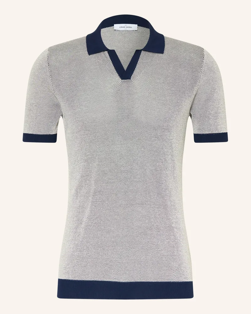 Gran Sasso Piqué-Poloshirt blau Dunkelblau