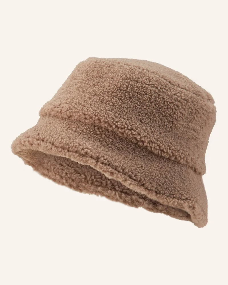Loevenich Bucket-Hat aus Teddyfell Hellbraun