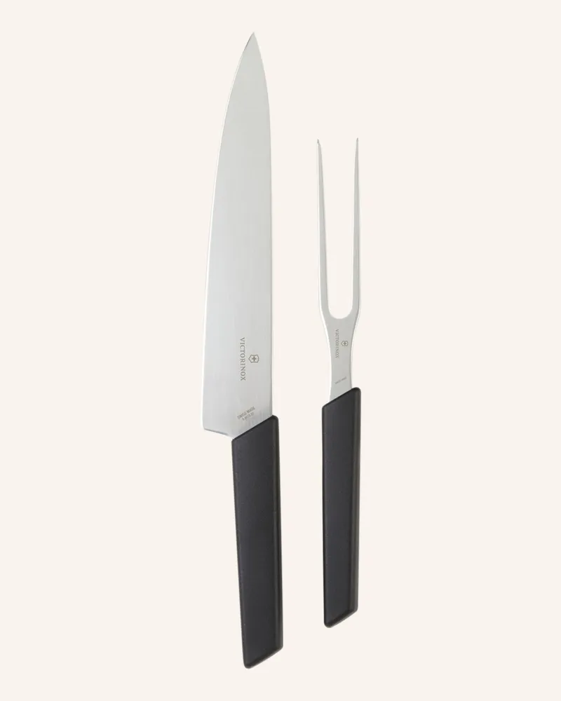 Victorinox 2-tlg. Tranchierbesteck-Set SWISS MODERN Schwarz