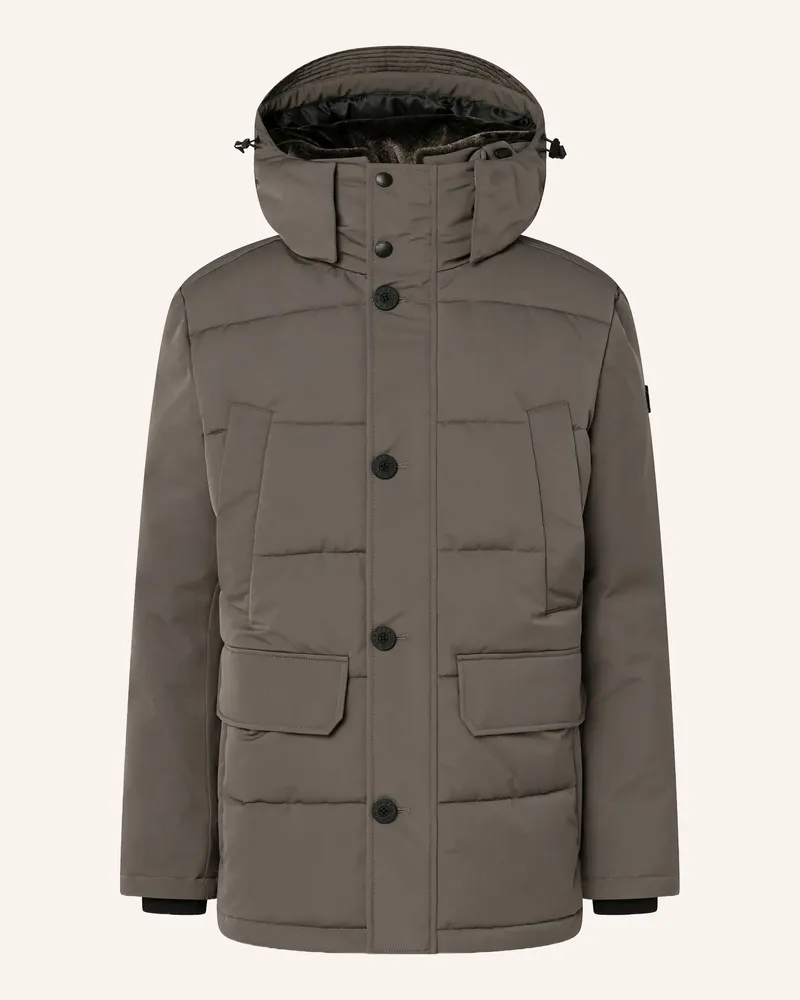Strellson Parka Piazza Mit Abnehmbarem Kunstfell braun Taupe