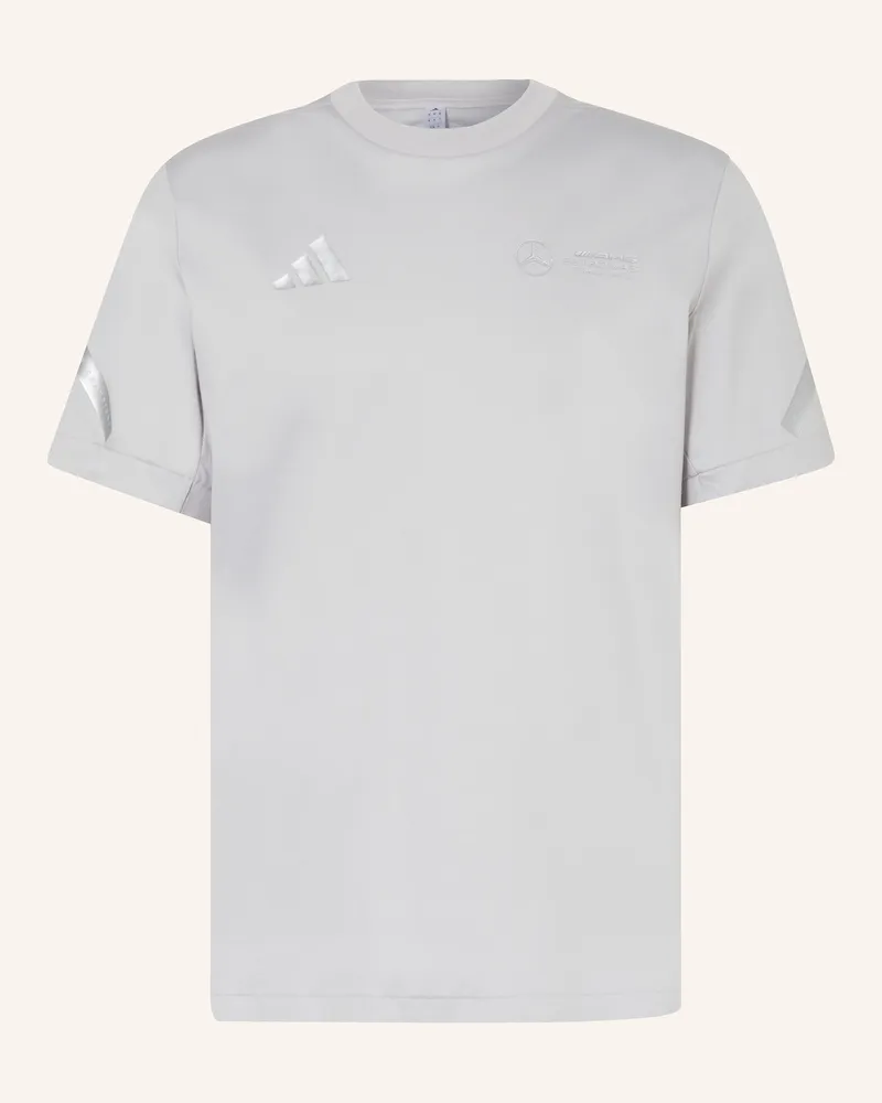 adidas T-Shirt MERCEDES - AMG PETRONAS FORMULA ONE TEAM SILVER ARROWS Hellgrau
