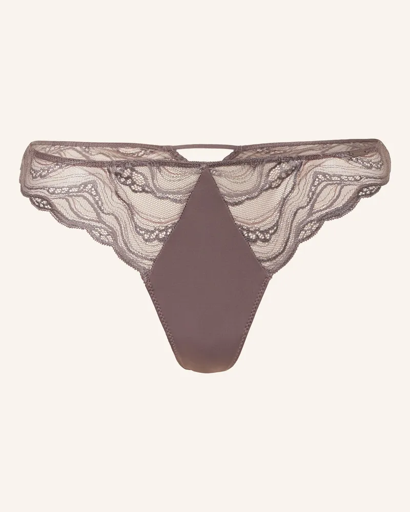 Calvin Klein String SENSUAL STRETCH LACE mit Cut-out Taupe