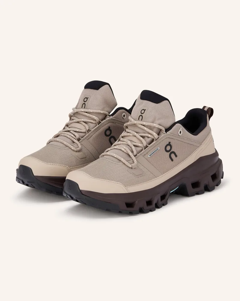 ON Wanderschuhe Cloudrock Low Wp braun Taupe