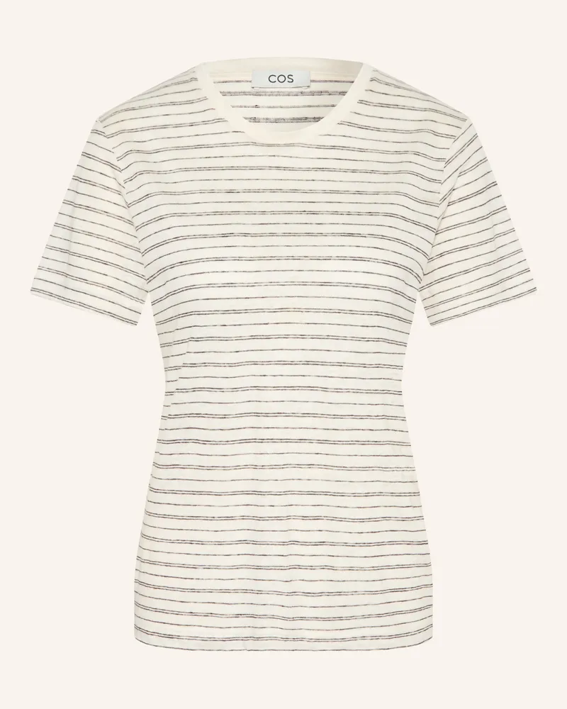 COS T-Shirt Aus Leinen weiss Creme