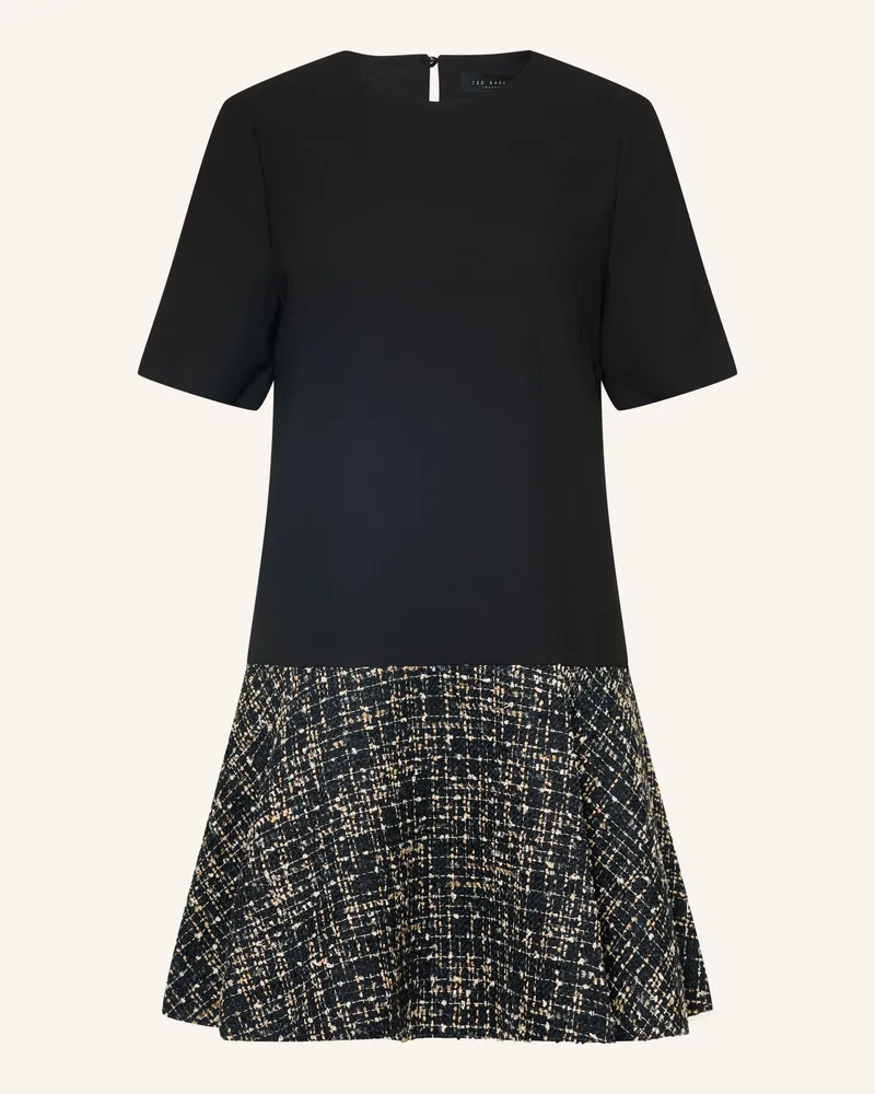 Ted Baker Kleid Ummid Im Materialmix schwarz Schwarz