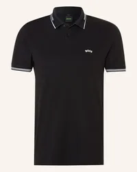 HUGO BOSS Piqué-Poloshirt PAUL Slim Fit Schwarz