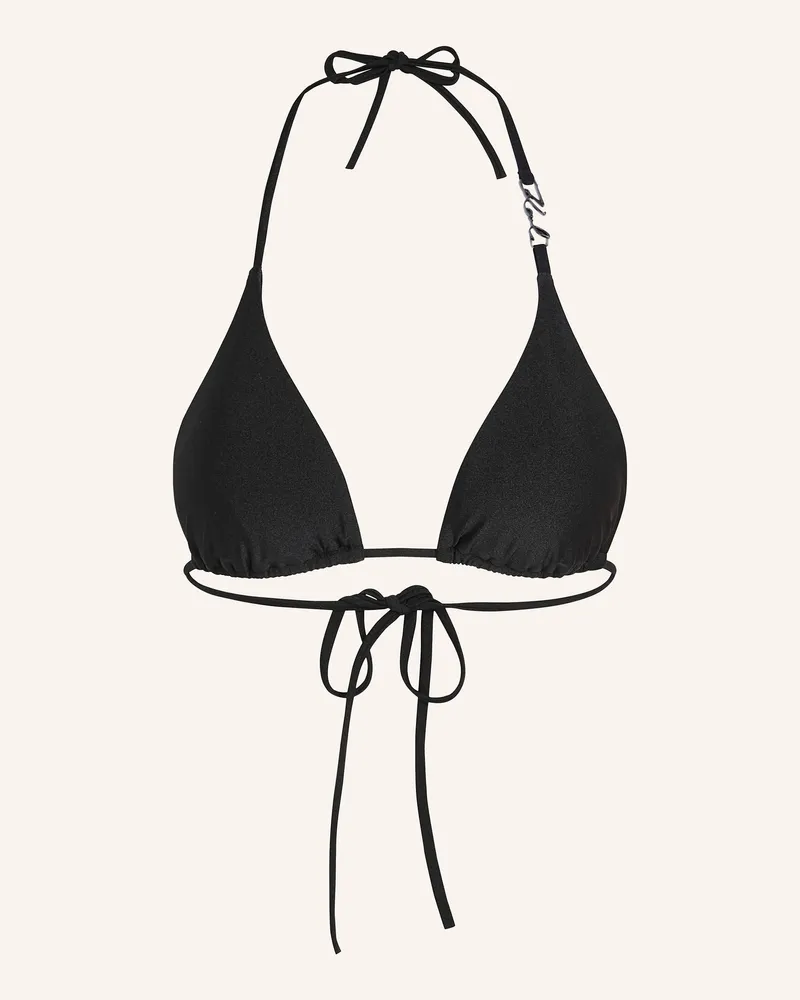Karl Lagerfeld Triangel-Bikini-Top schwarz Schwarz