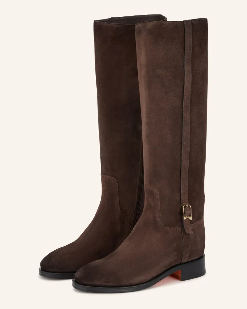Santoni Stiefel Hermibobuc braun Dunkelbraun