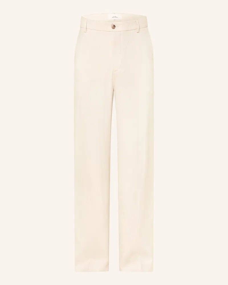 LES DEUX Chino Regular Fit weiss Hellbraun