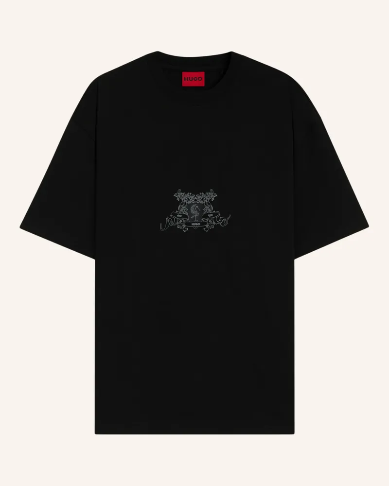 HUGO BOSS T-Shirt DUARMS Oversize Fit Schwarz