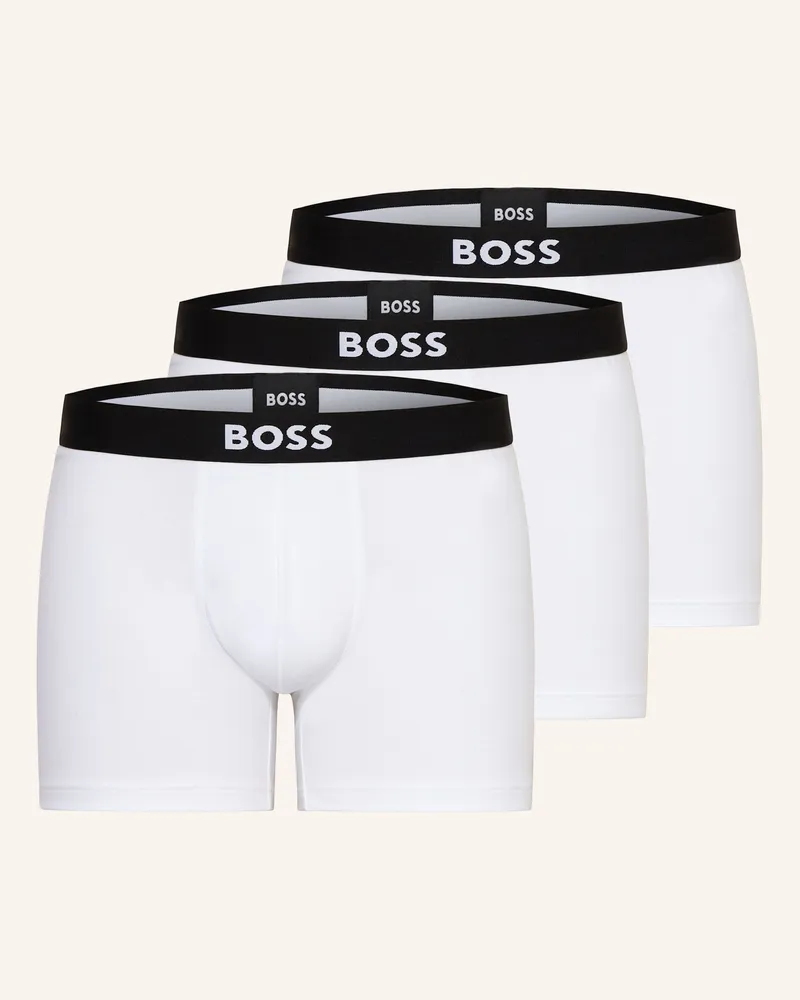 HUGO BOSS 3er-Pack Boxershorts ONE Weiss