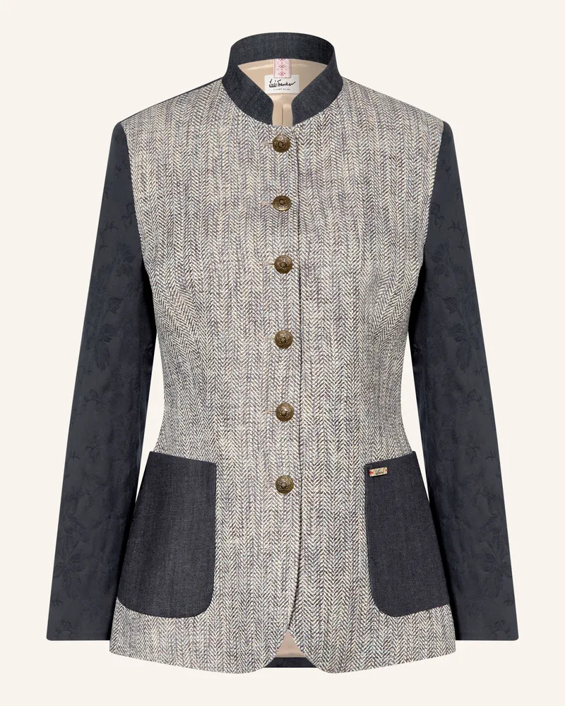 Luis Trenker Blazer Lureese Im Materialmix blau Dunkelblau