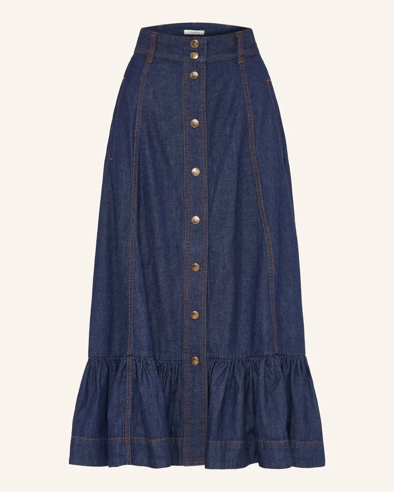 Zimmermann Jeansrock Aster Mit Rüschen blau Dunkelblau