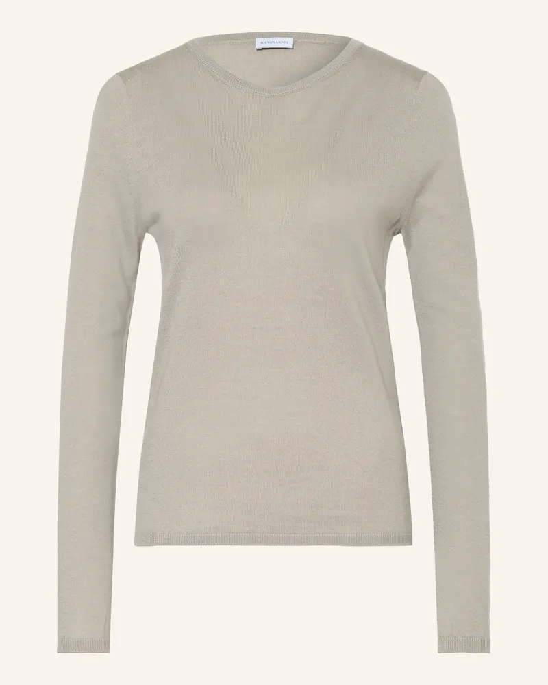 Iris von Arnim Cashmere-Pullover LAUREEN mit Seide Khaki