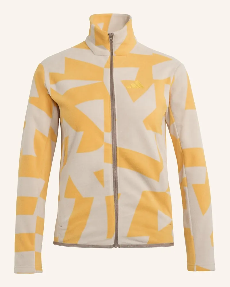 adidas Terrex Multi Printed Kids Fleecejacke, Durchgehender Reissverschluss braun Taupe