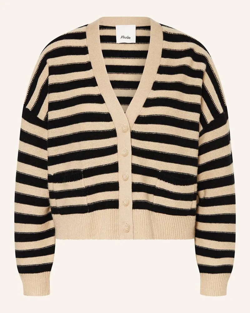 ALLUDE Strickjacke mit Cashmere Camel