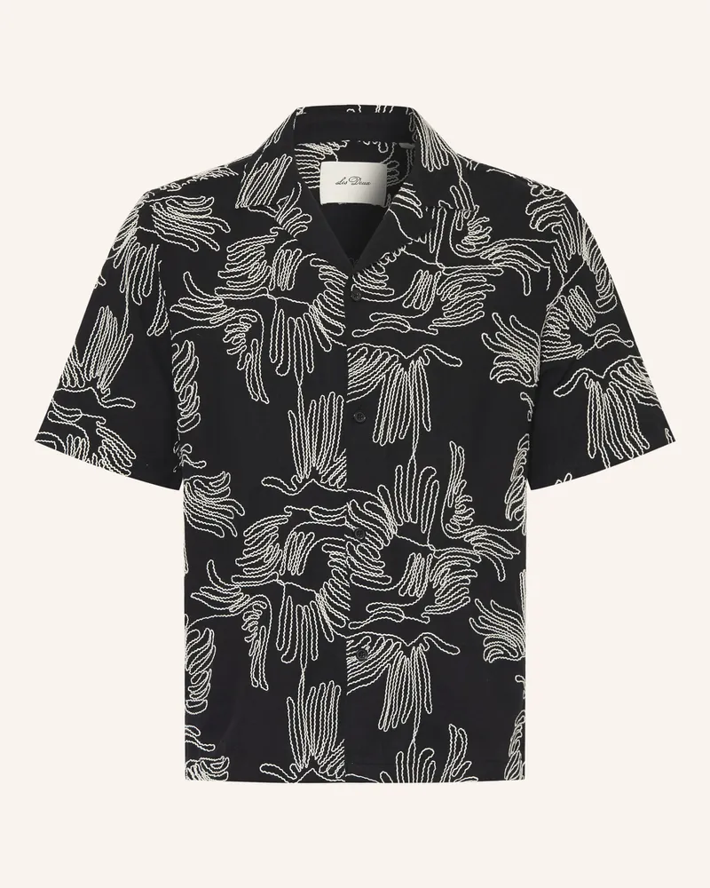 LES DEUX Resorthemd LIAM Boxy Fit Schwarz