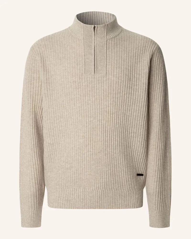 Hackett Pullover Highland Stitch Hzip beige Beige