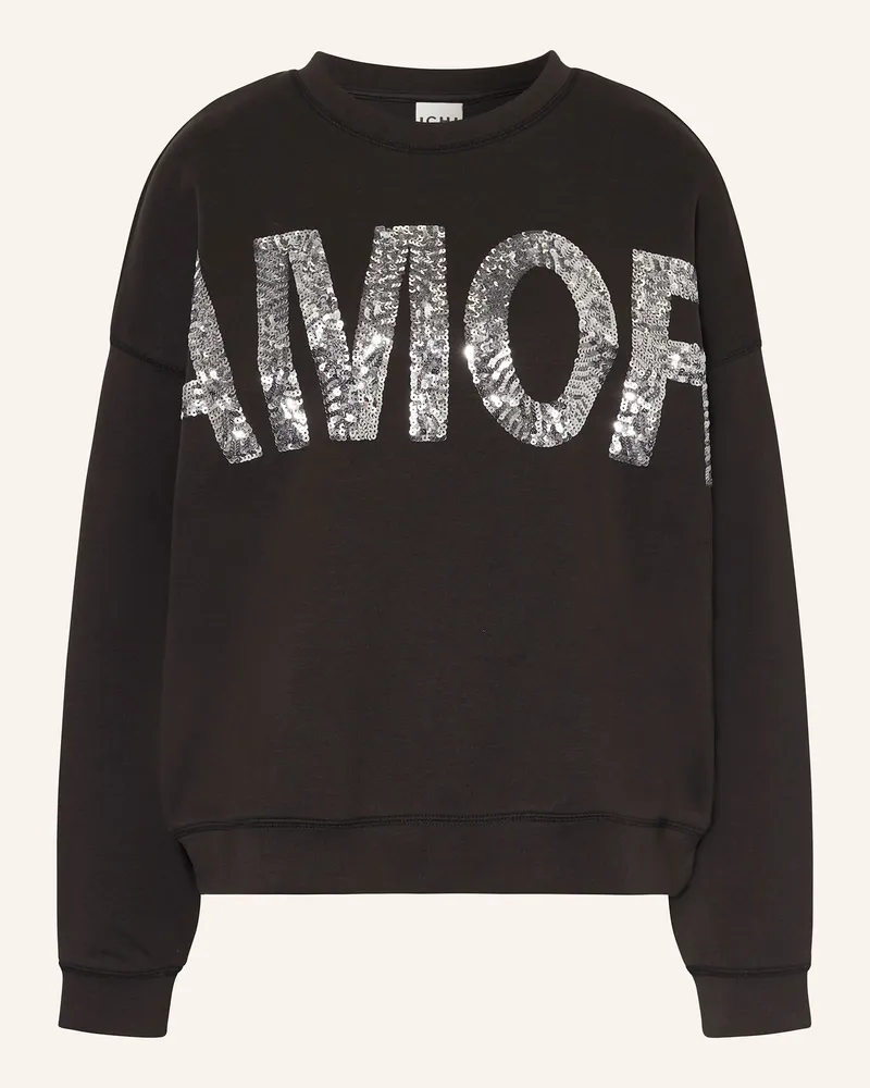ICHI Sweatshirt IHKELICIA mit Pailletten Schwarz