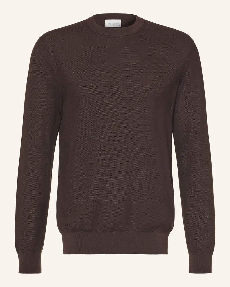Profuomo Pullover braun Dunkelbraun