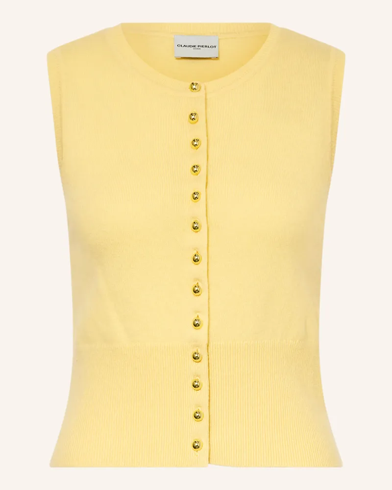 Claudie Pierlot Strickweste Gelb