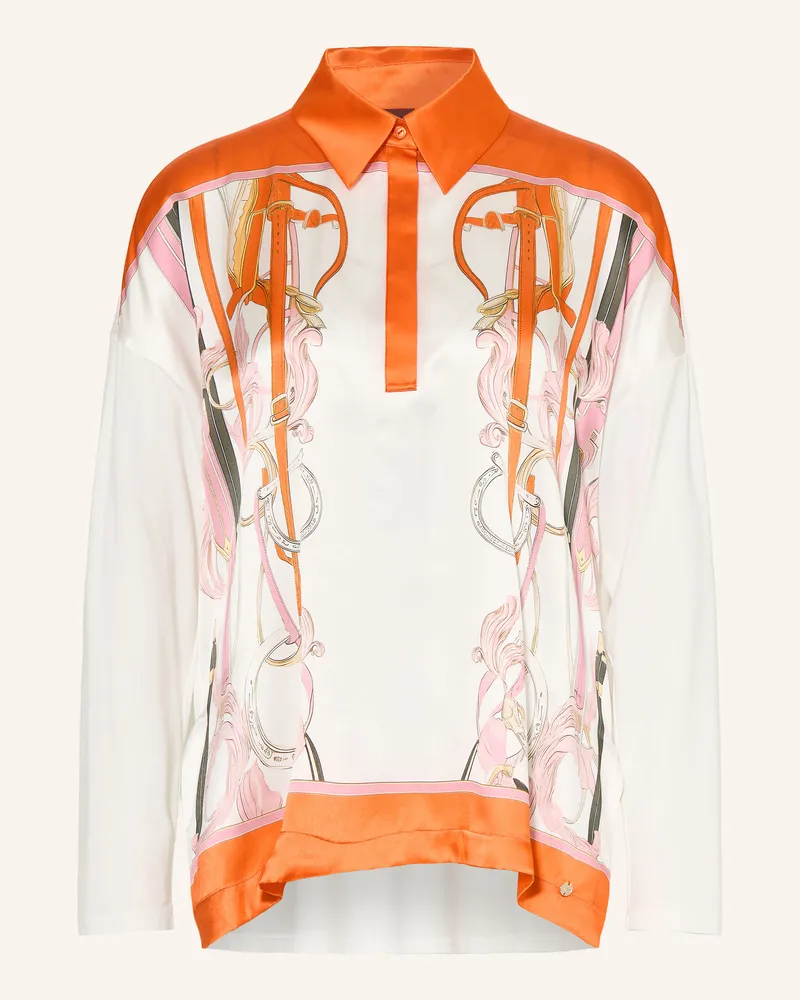Marc Cain Blusenshirt Im Materialmix weiss 110
