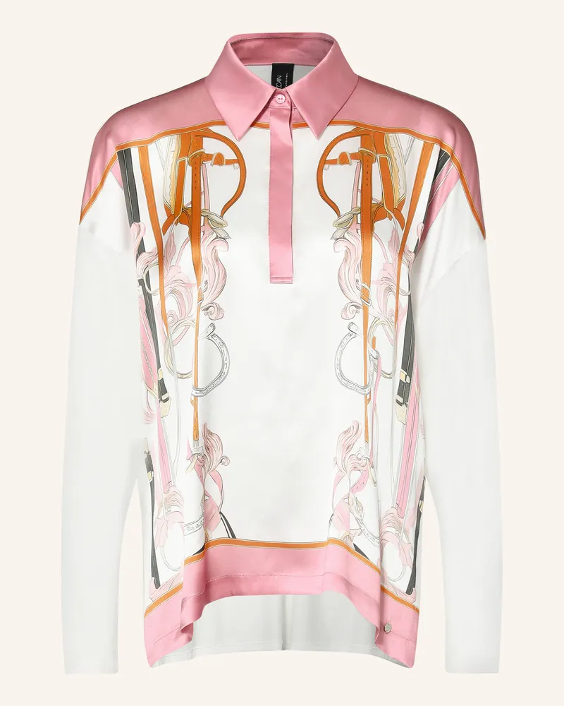 Marc Cain Blusenshirt Im Materialmix weiss 110