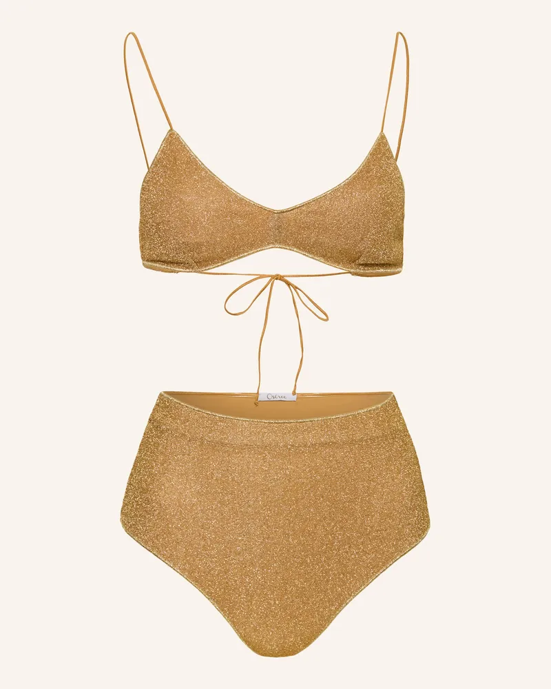 Oséree Triangel-Bikini Lumiere Mit Glitzergarn gold Gold