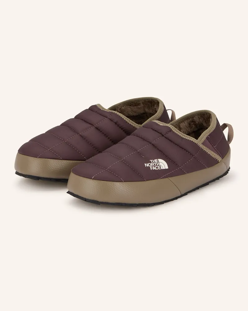 The North Face Slipper THERMOBALL™ TRACTION mit Kunstfell Braun