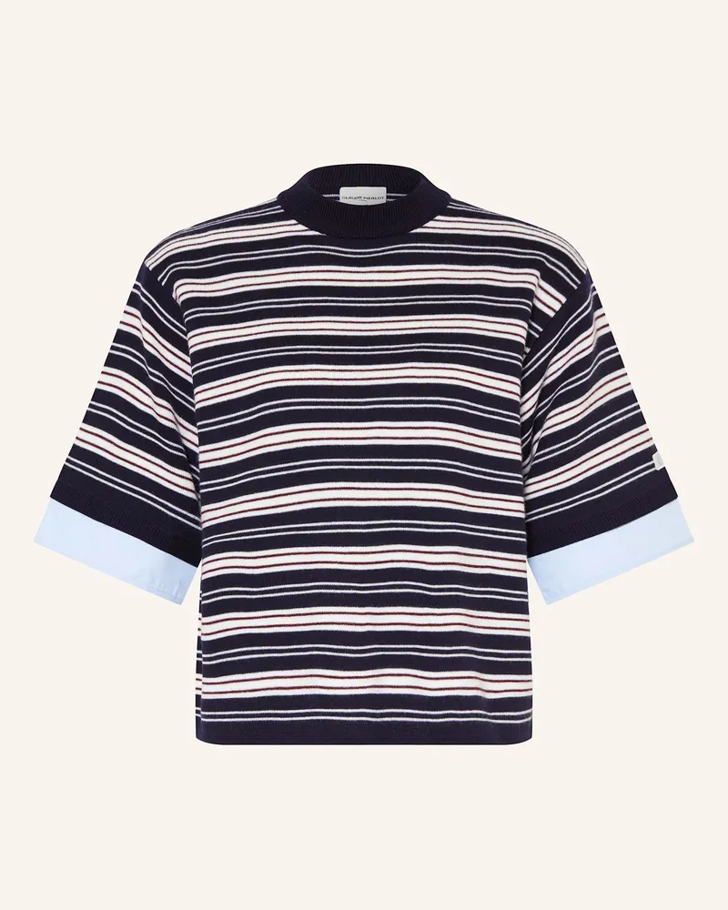 Claudie Pierlot Strickshirt weiss Dunkelblau