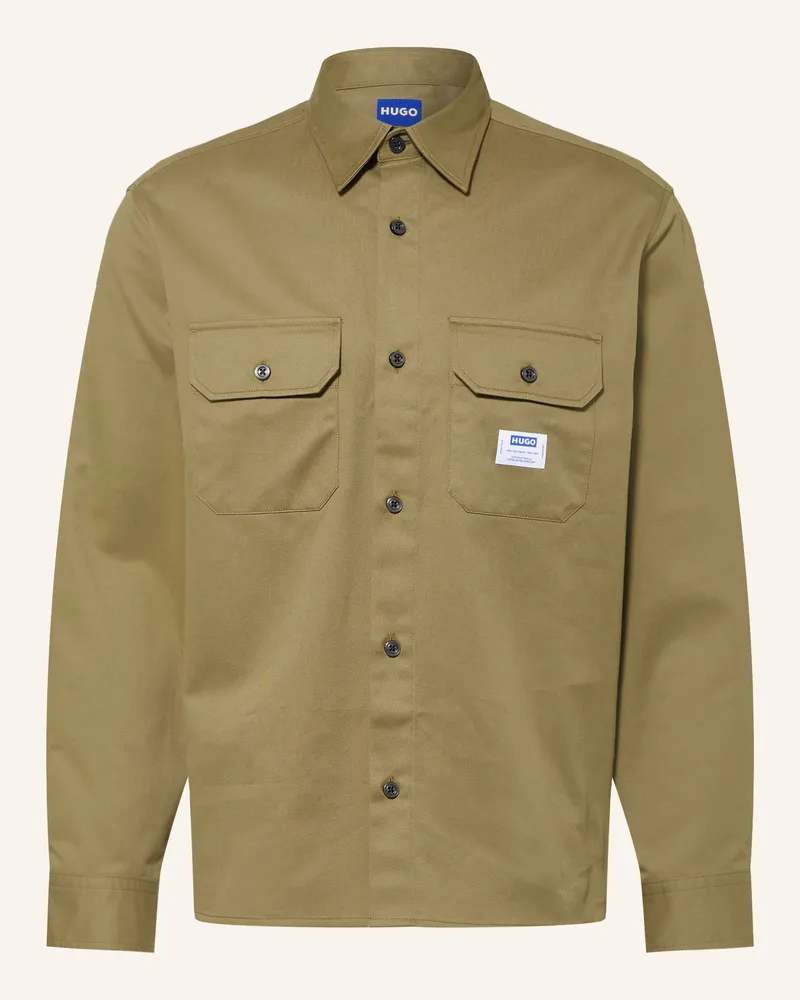HUGO BOSS Overshirt Ekynone gruen Oliv