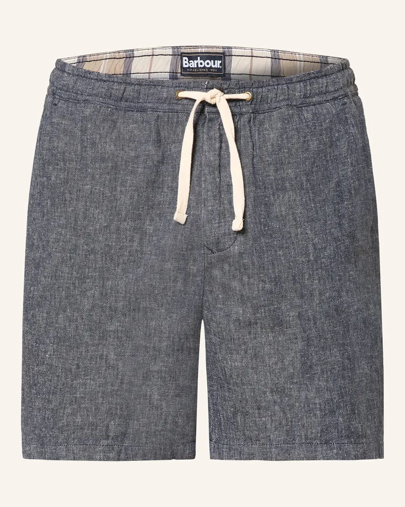 Barbour Shorts STILLWATER mit Leinen Dunkelblau