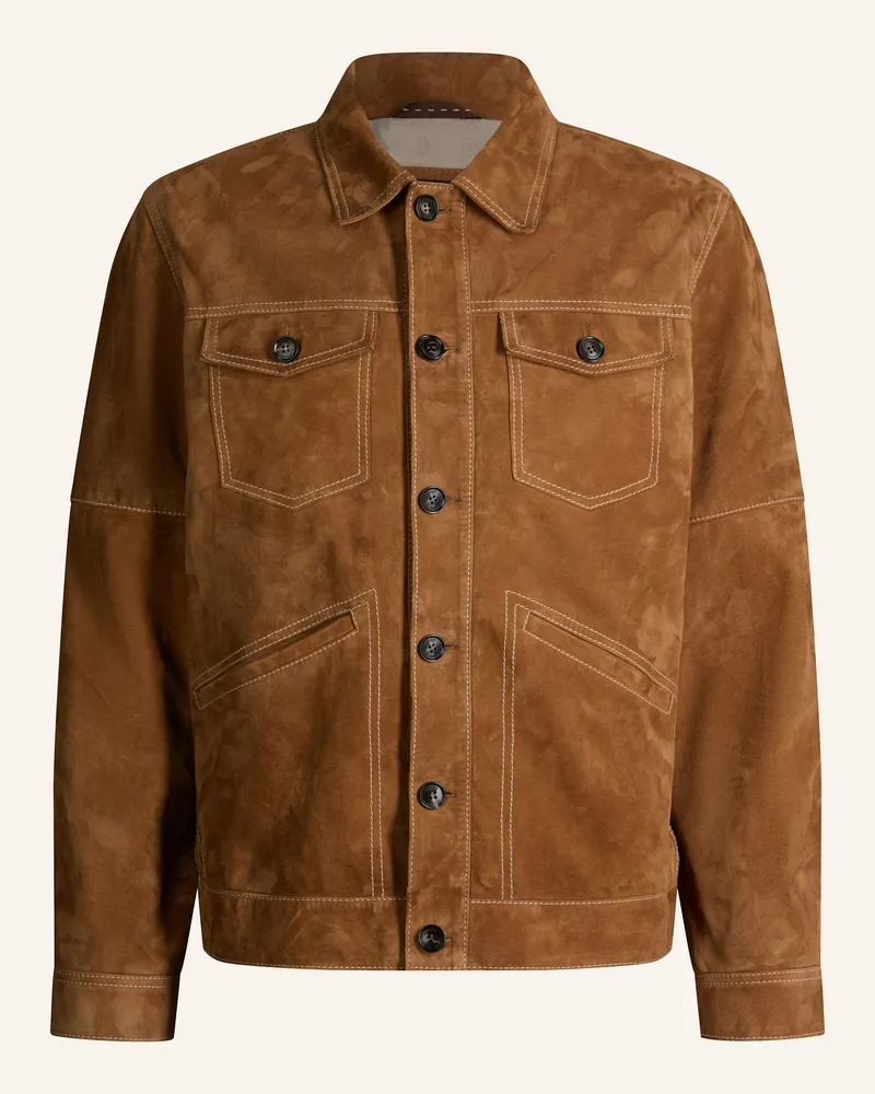 windsor. Lederjacke Camel