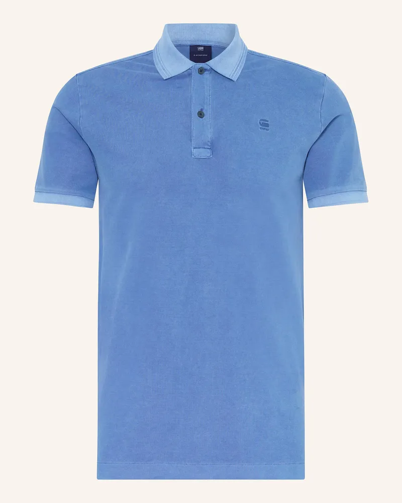 G-STAR RAW Piqué-Poloshirt Slim Fit Blau