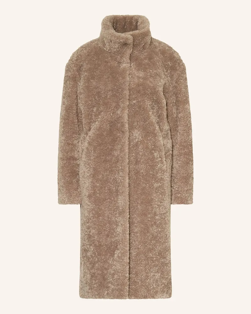 lilienfels Kunstfell-Mantel beige Taupe