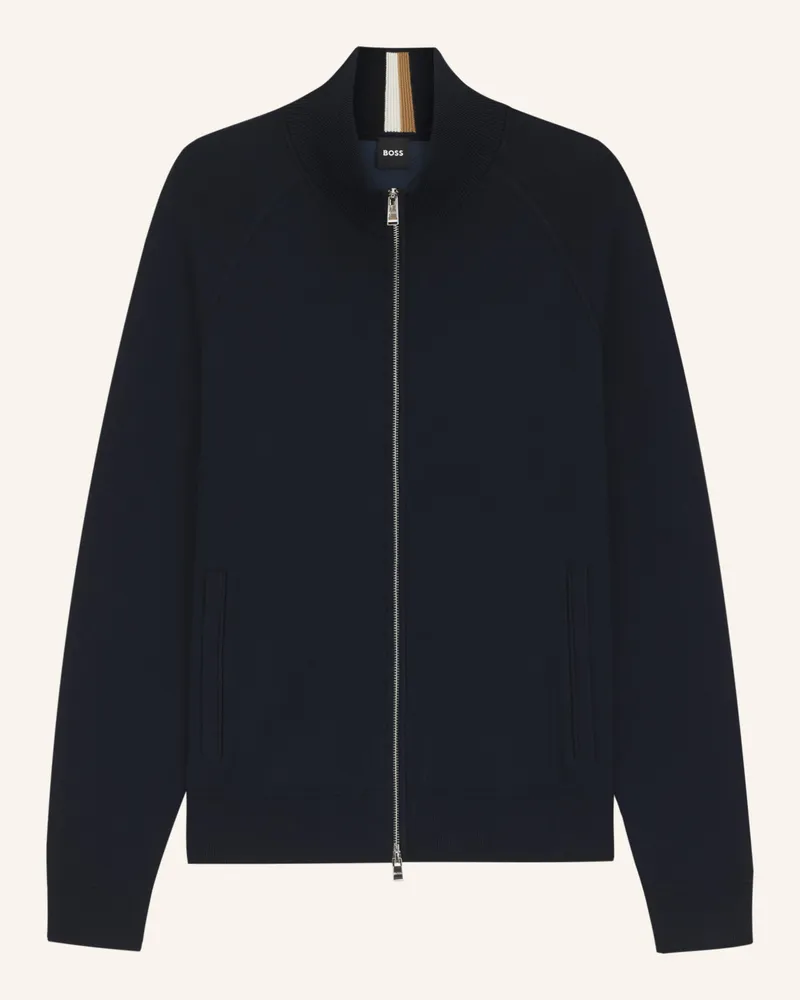 HUGO BOSS Strickjacke H-IDINO Regular Fit Dunkelblau