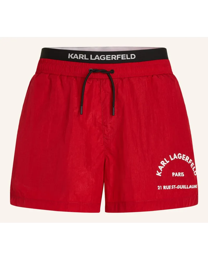 Karl Lagerfeld Badeshorts Rot