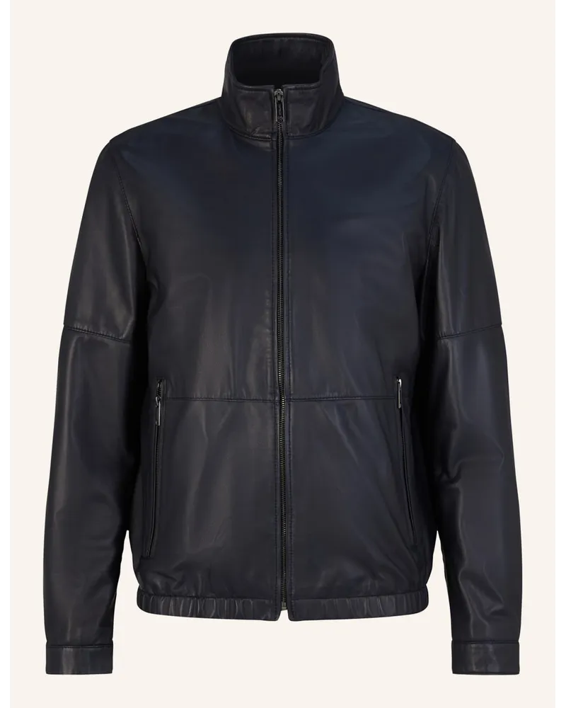 Strellson Lederjacke JIM Blau