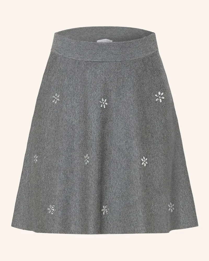 Rich&Royal Strickrock mit Schmucksteinen Dunkelgrau