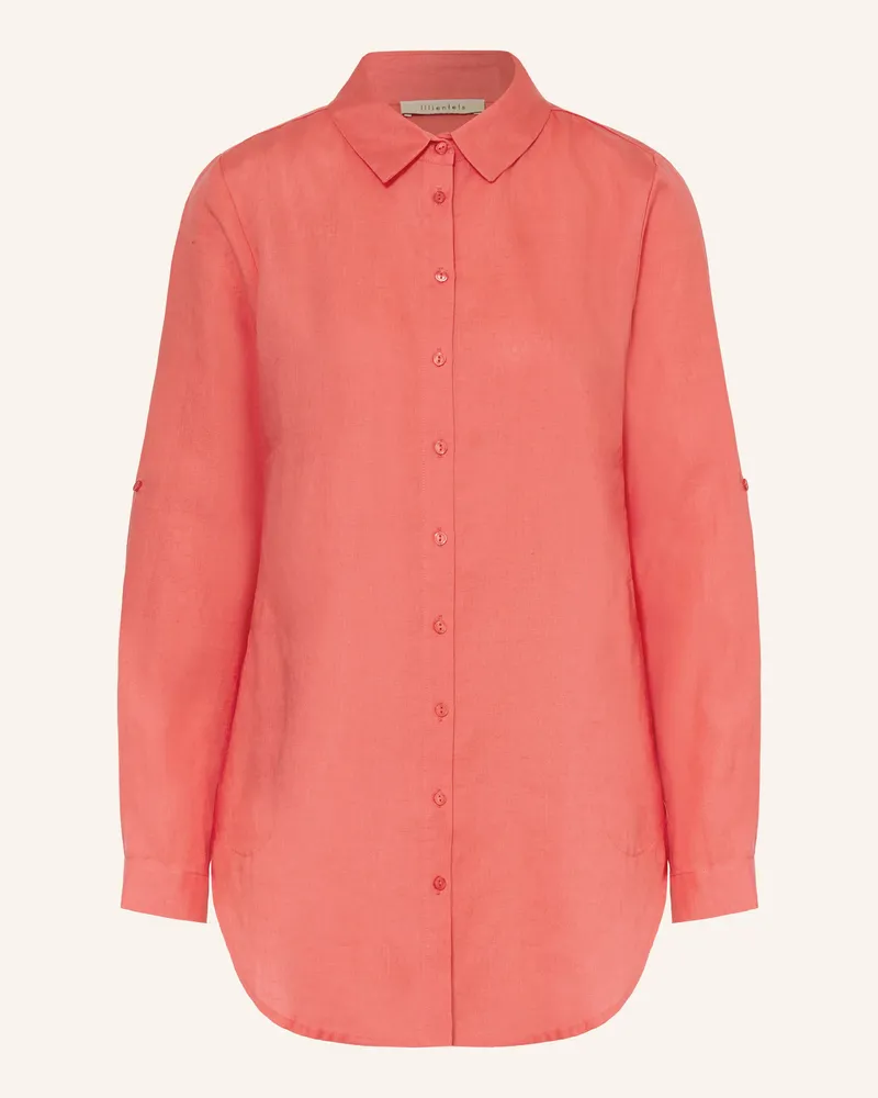 lilienfels Hemdbluse Aus Leinen orange Hellrot