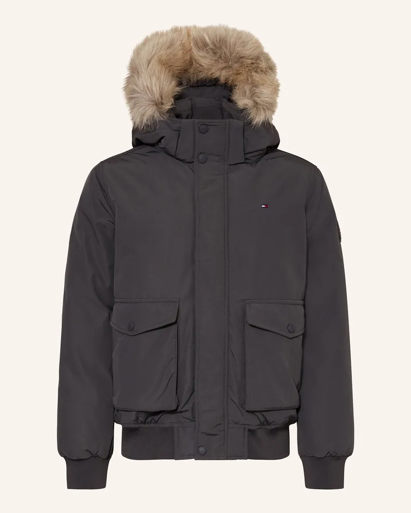 Tommy Hilfiger Jacke mit abnehmbarer Kapuze Schwarz