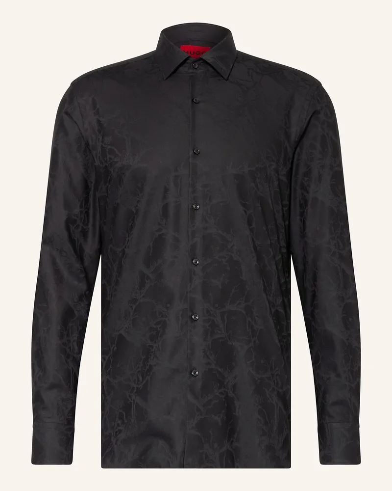 HUGO BOSS Hemd Kenno Slim Fit schwarz Schwarz