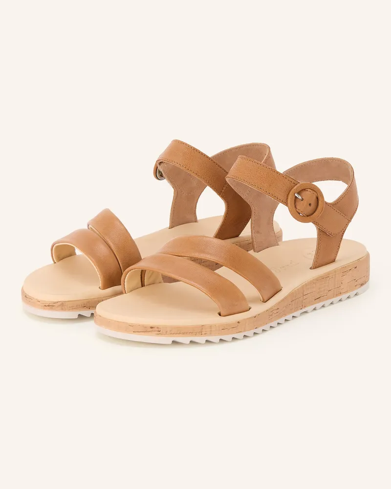 paul green Plateau-Sandalen WASHED KID CUOIO Braun