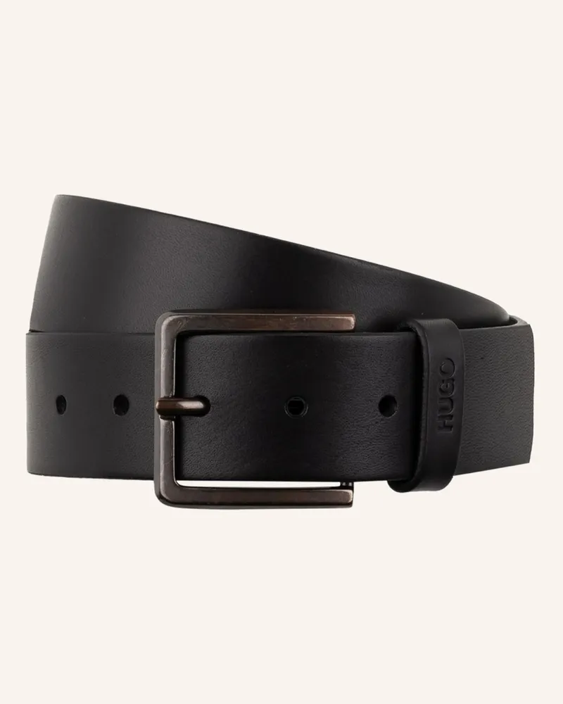 HUGO BOSS Ledergürtel GIONIO Schwarz
