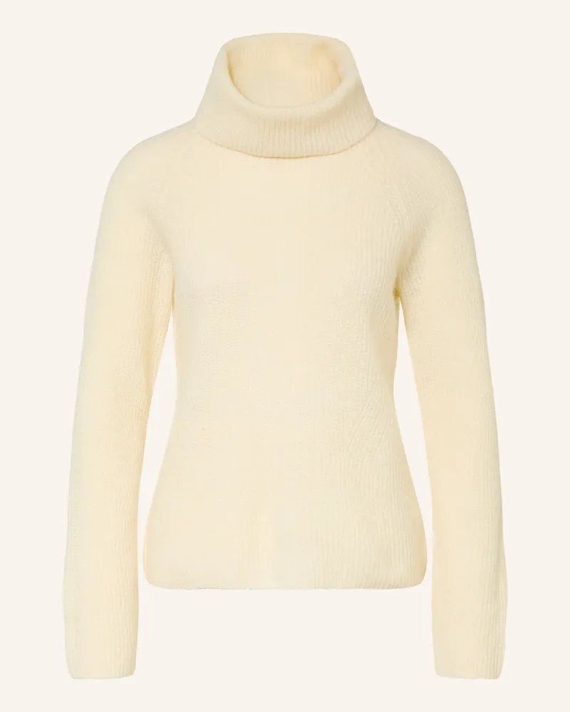 HUGO BOSS Rollkragenpullover Falodina Mit Alpaka weiss Creme