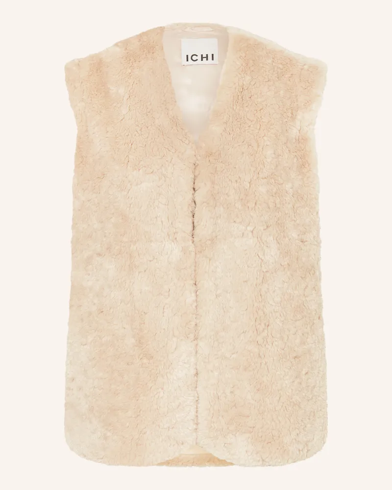 ICHI Kunstfell-Weste IHHIZALA Beige