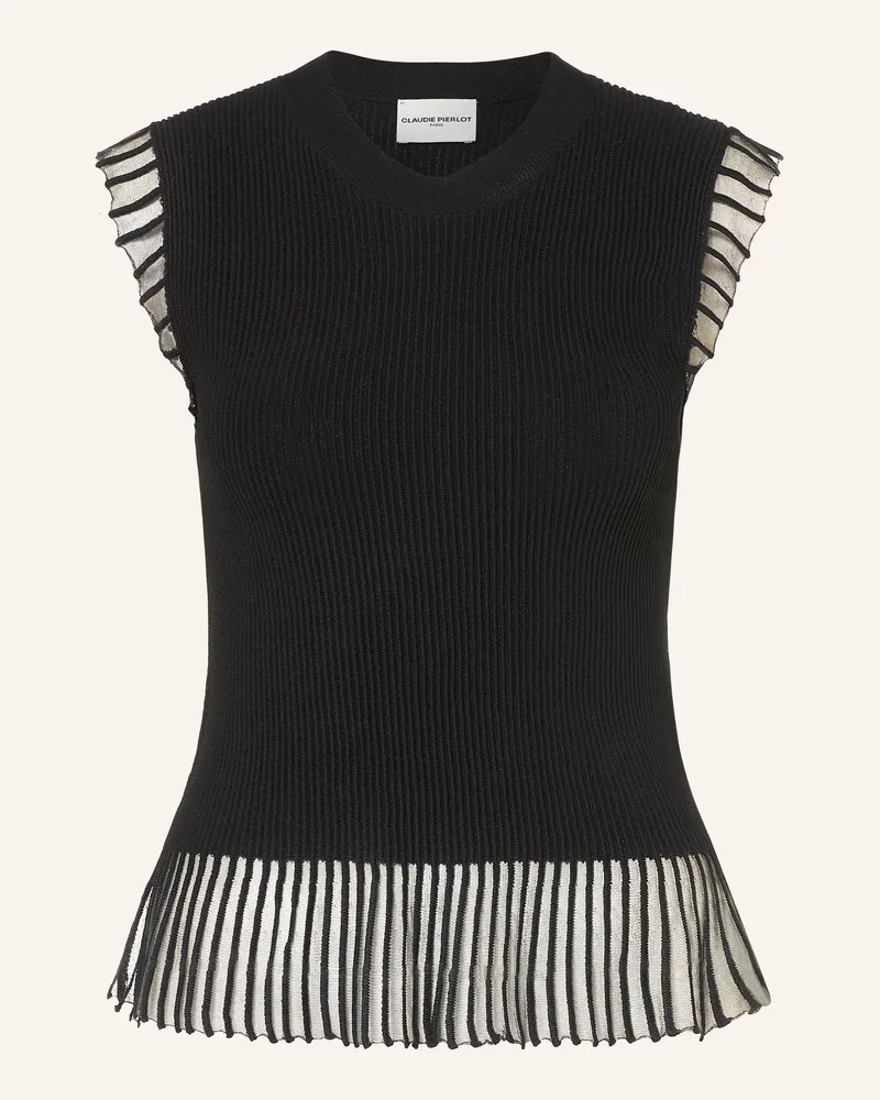 Claudie Pierlot Stricktop schwarz Schwarz
