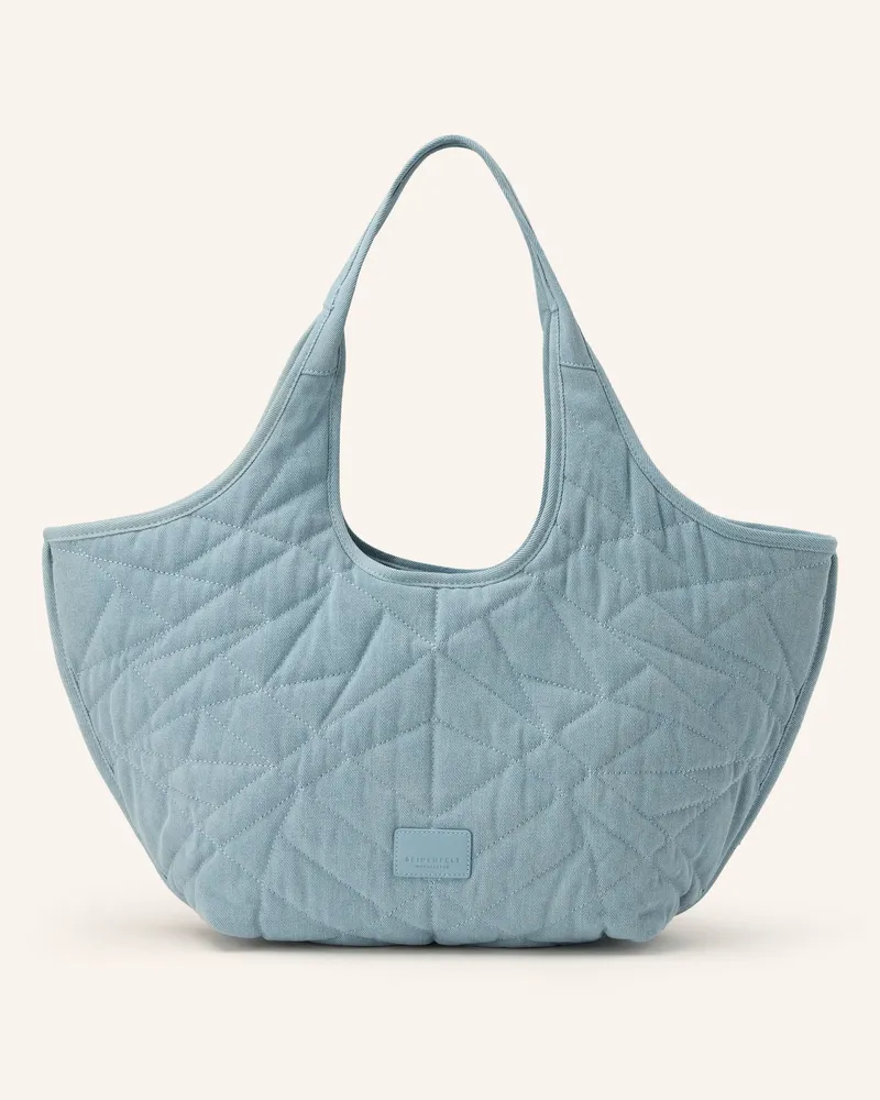 SEIDENFELT Shopper Huuvari blau Hellblau